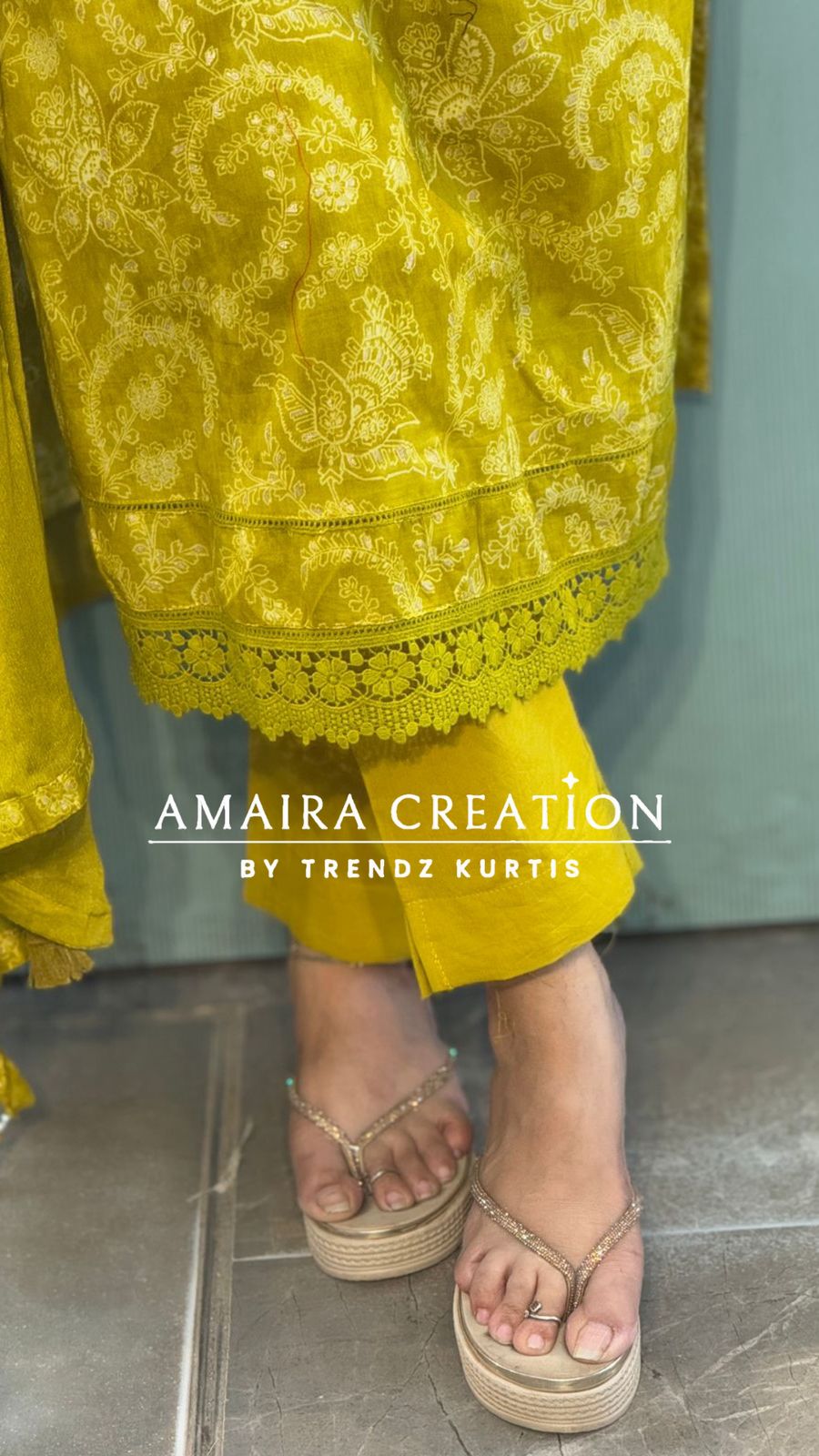 Premium Cotton Pant Set With Beautiful Lace detailing