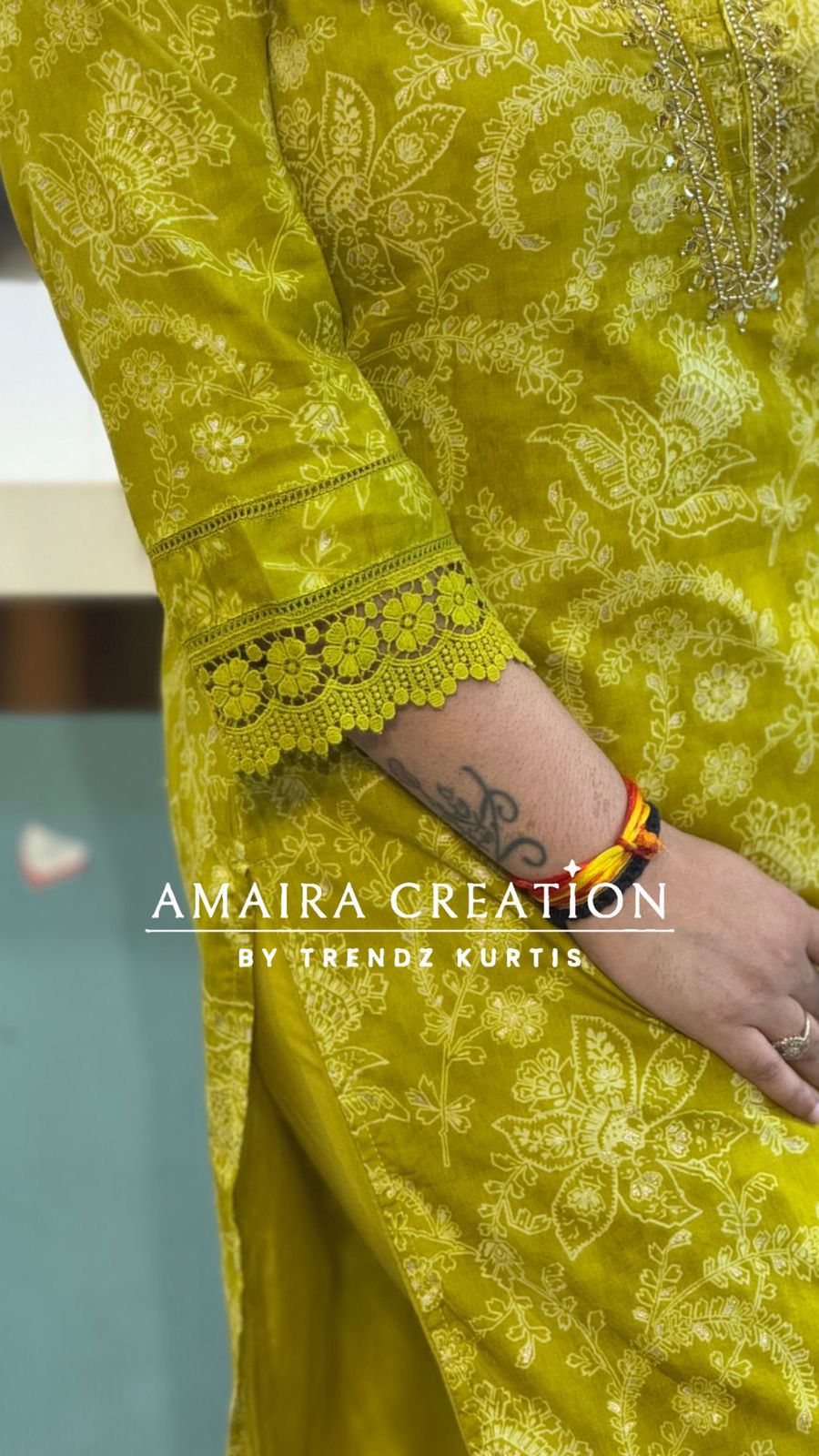Premium Cotton Pant Set With Beautiful Lace detailing