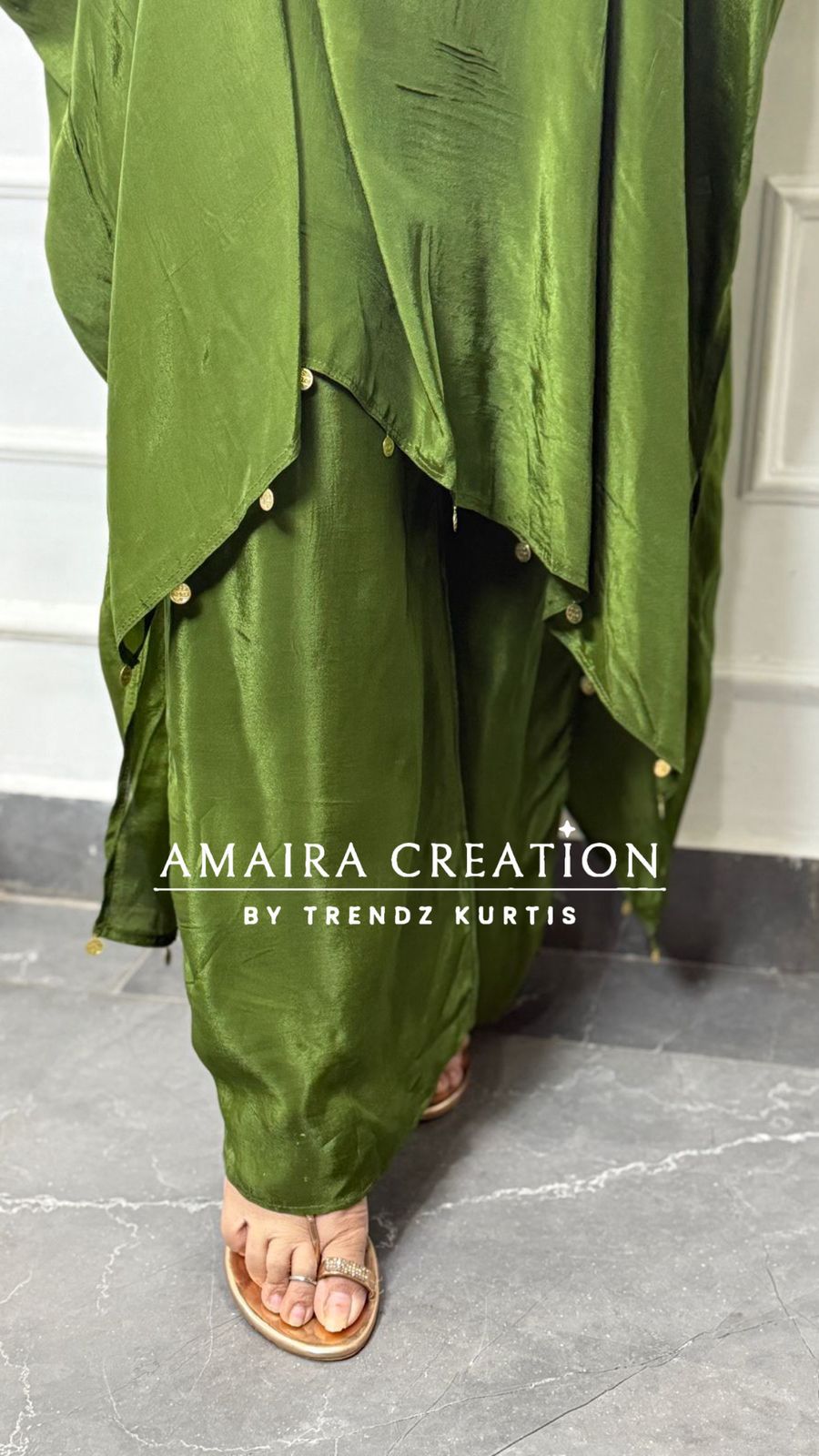 Premium Crepe  Kaftan  Set