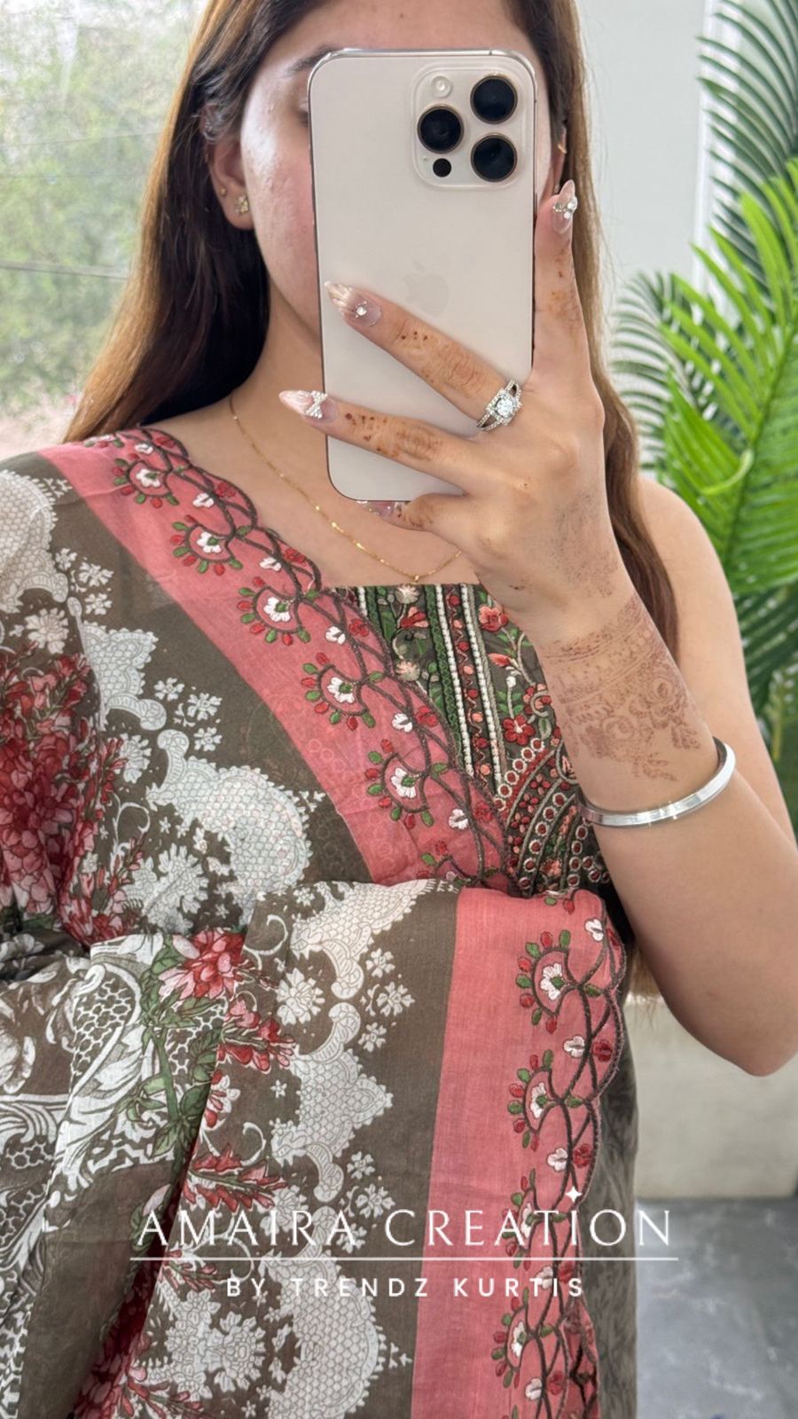 Premium Grey Cotton Pakistani Print Unstitched Suit