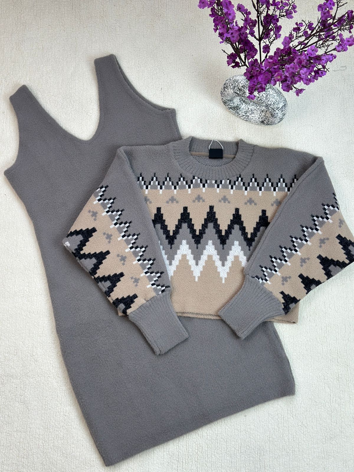 Premium Woolen Cape Dress