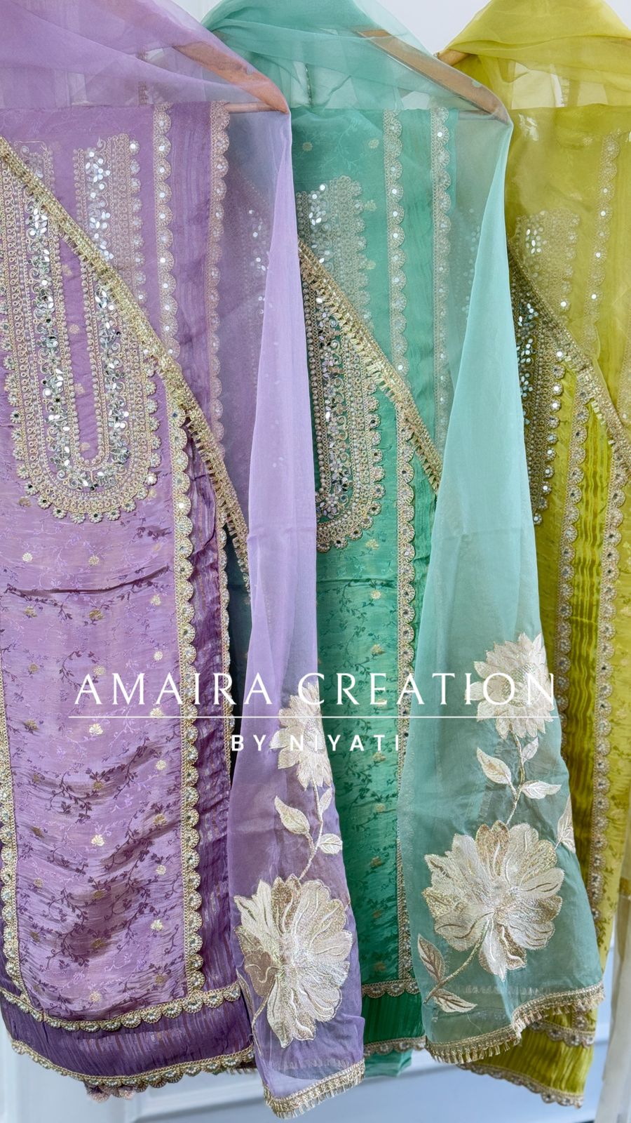 Pearl Work Organza Fabric Unstitch Suit With Beautiful Dupatta