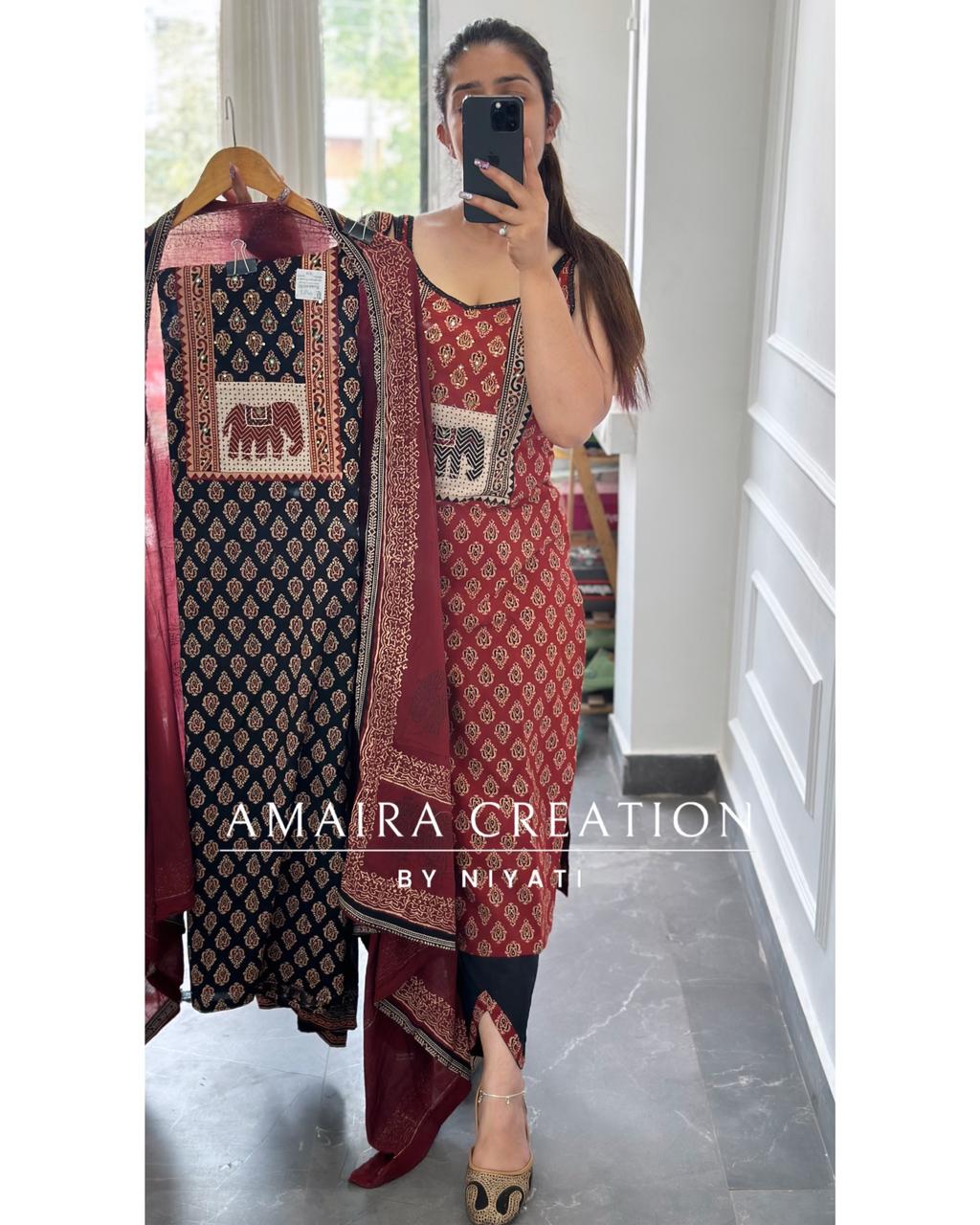 Rajasthani Print Designer Unstitch Suit