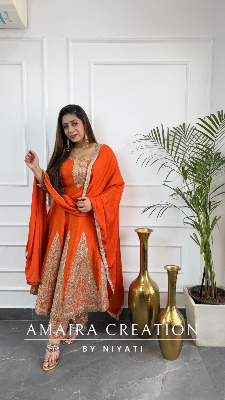 Beautiful Silk Anarkali Set
