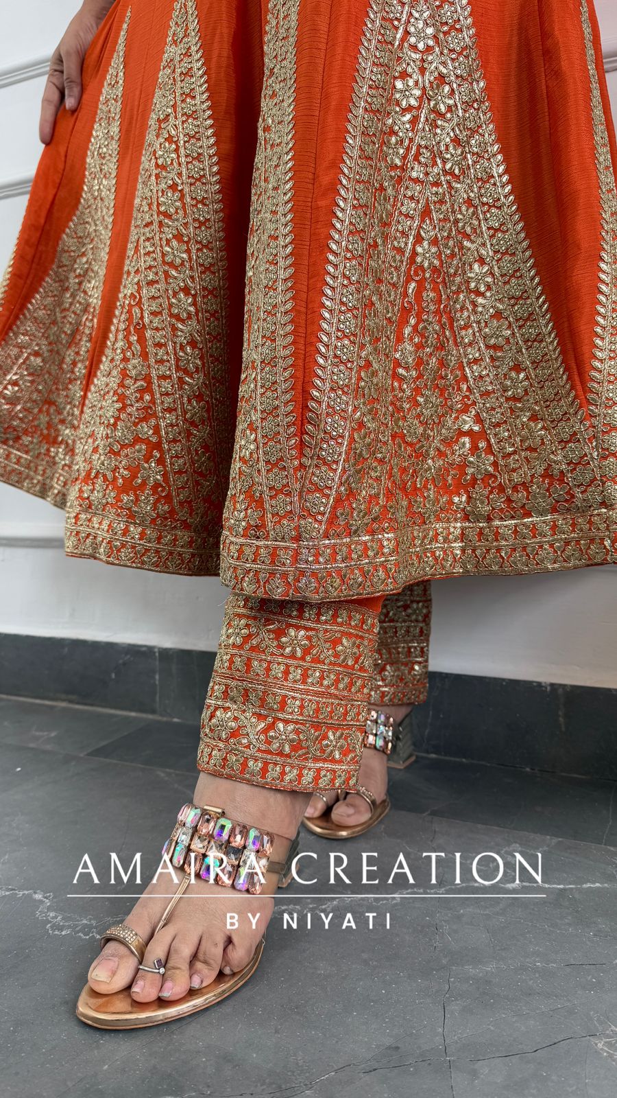 Beautiful Silk Anarkali Set
