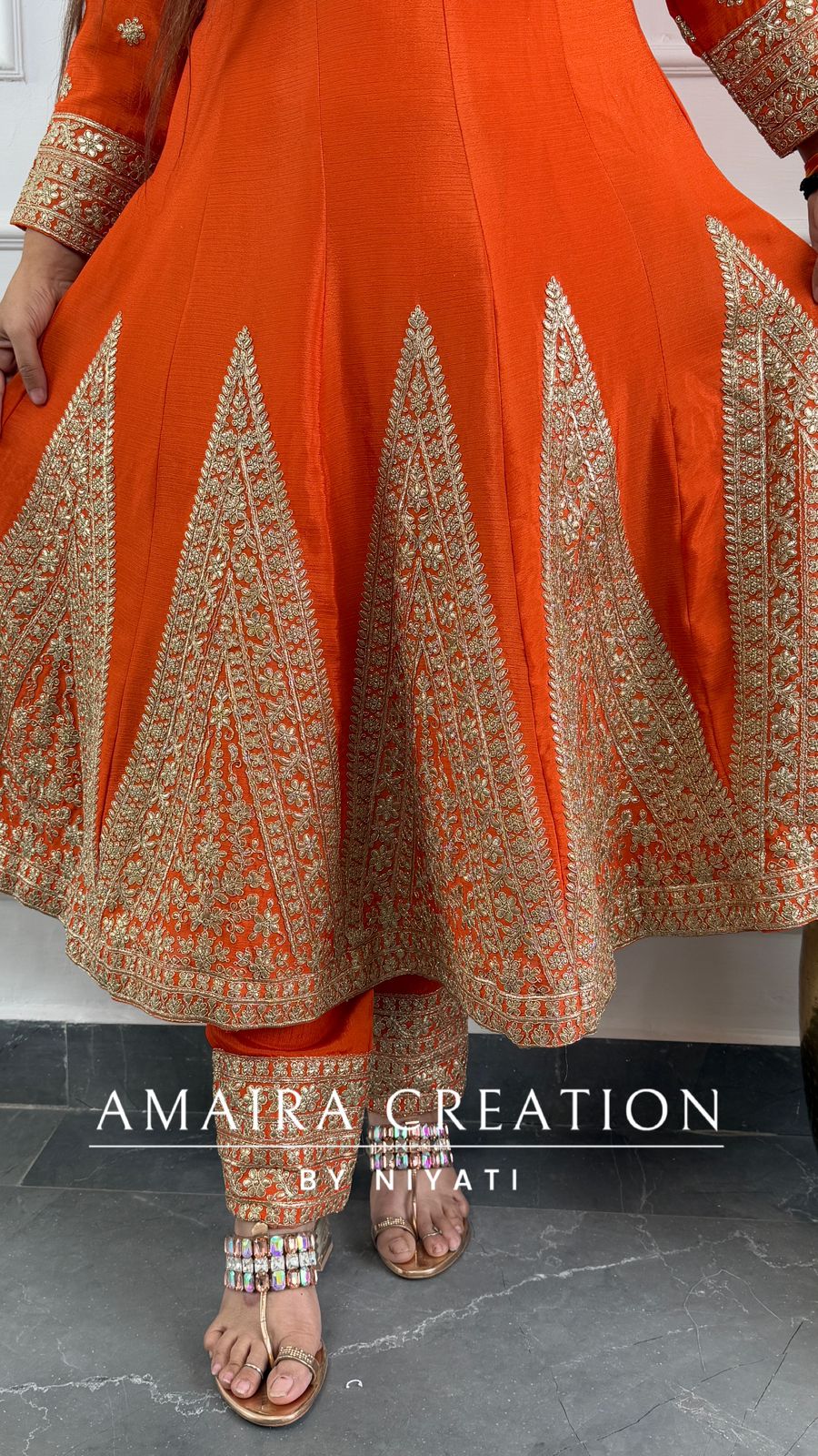 Beautiful Silk Anarkali Set