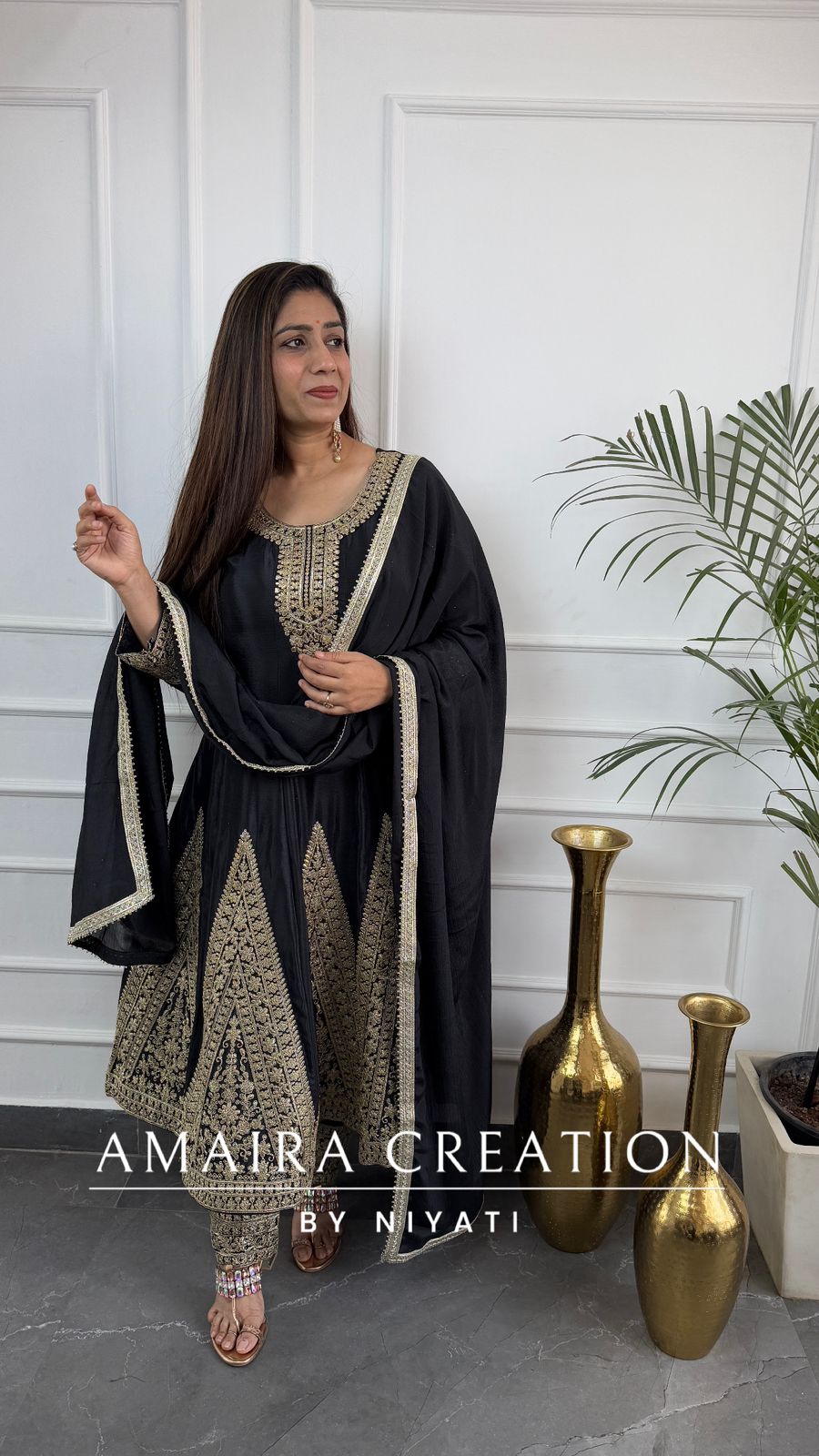 Beautiful Silk Anarkali Set