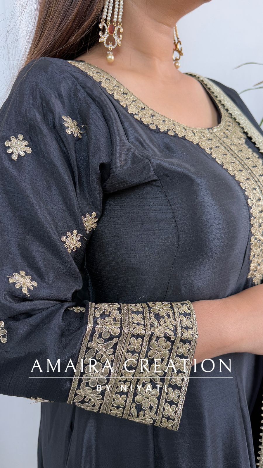 Beautiful Silk Anarkali Set