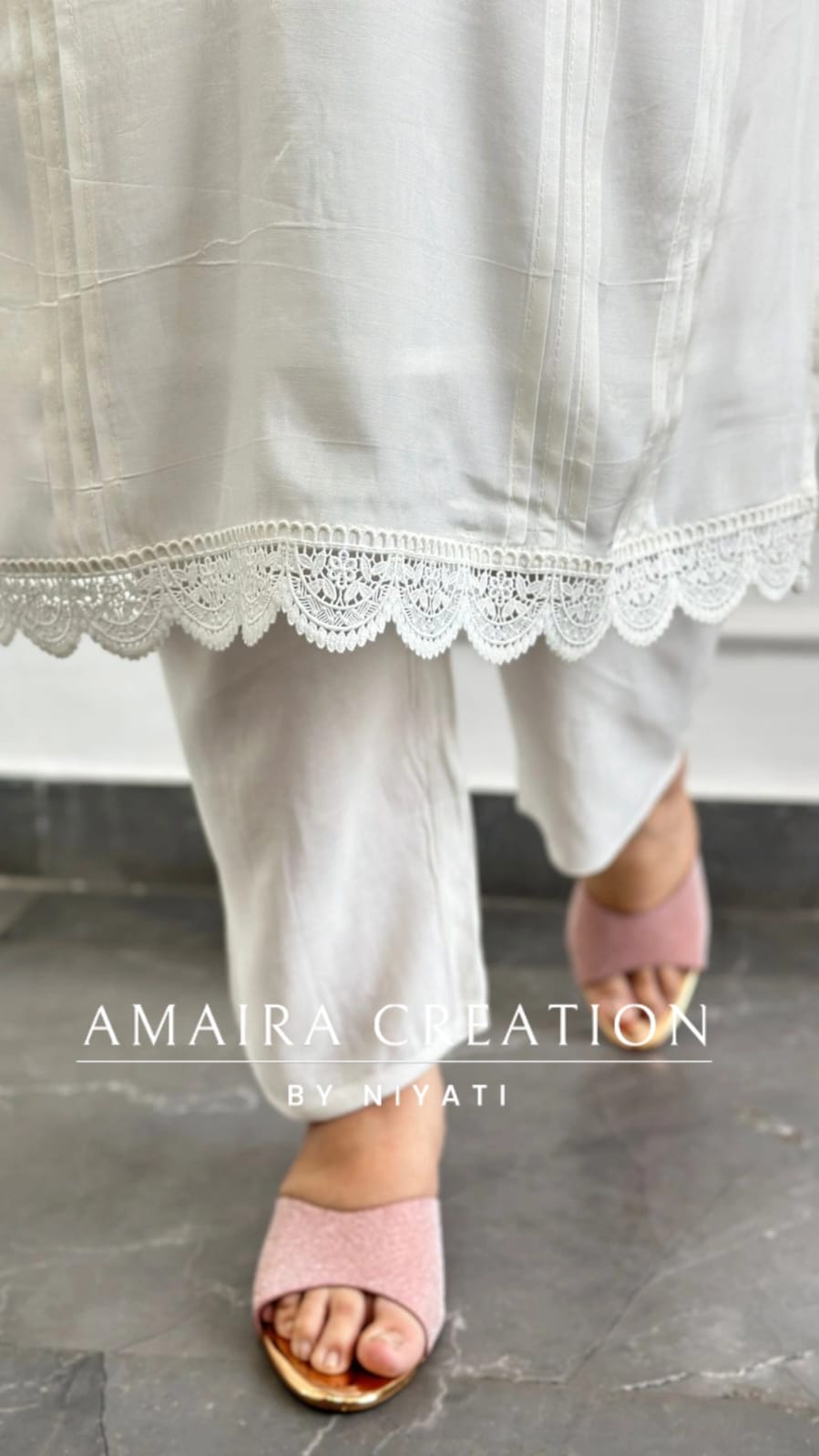 White Slik Pakistani Suit With Colourful Chiffon Dupatta