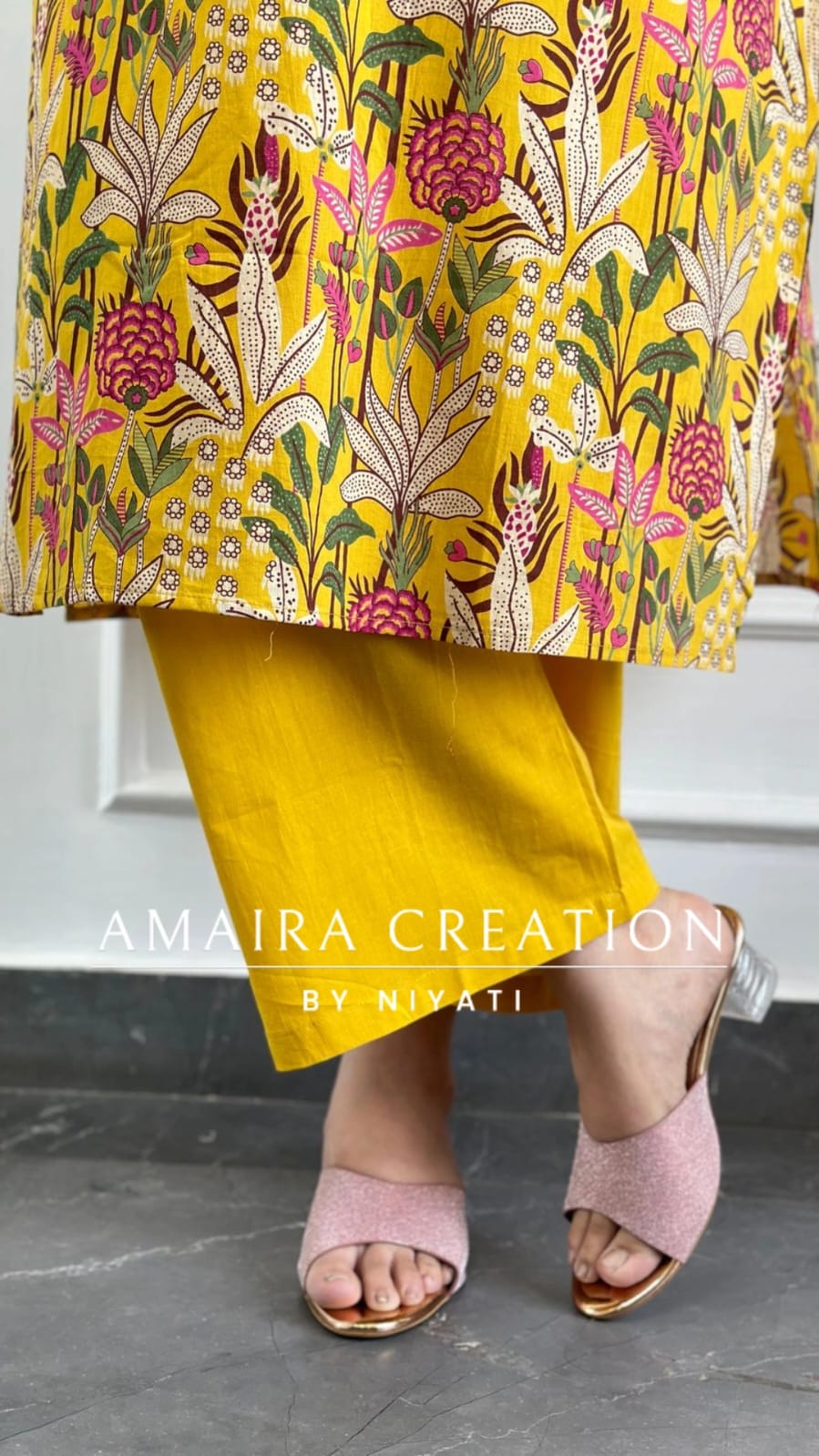 Cotton Floral Print  Suit