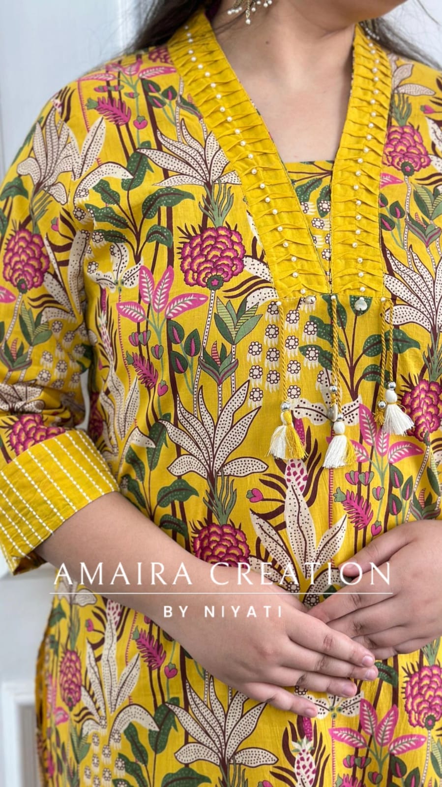 Cotton Floral Print  Suit