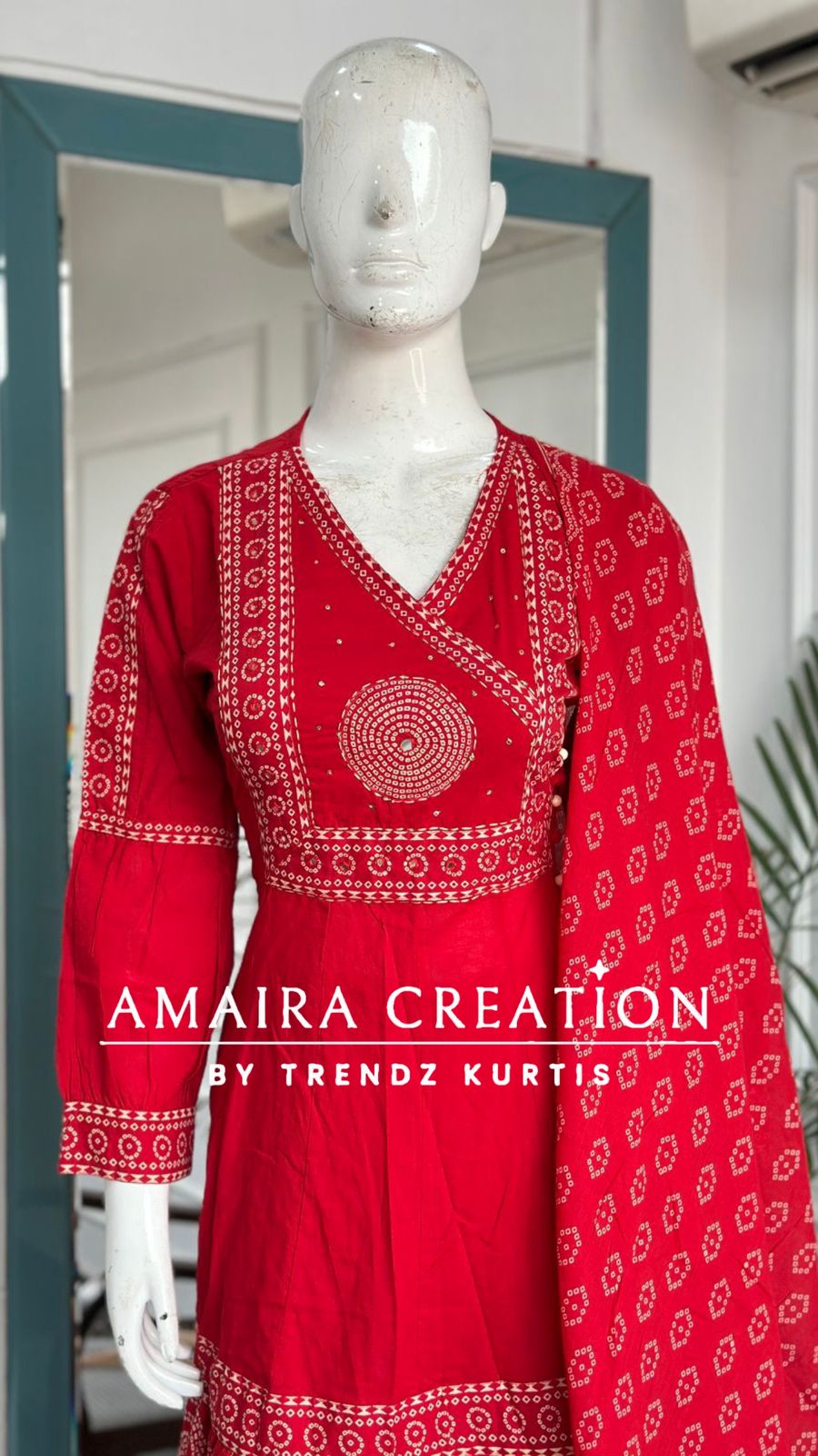 Jaipuri Print Cotton Anarkali Set