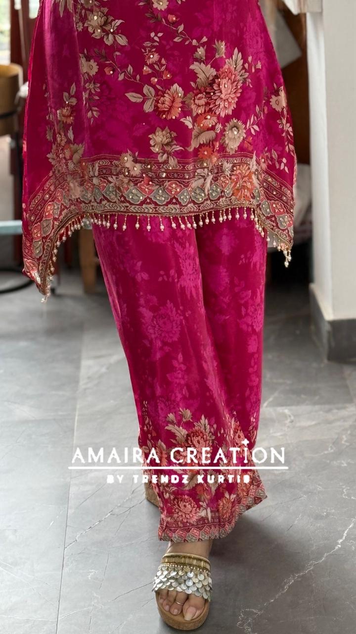 Designer crepe fabric c cut set