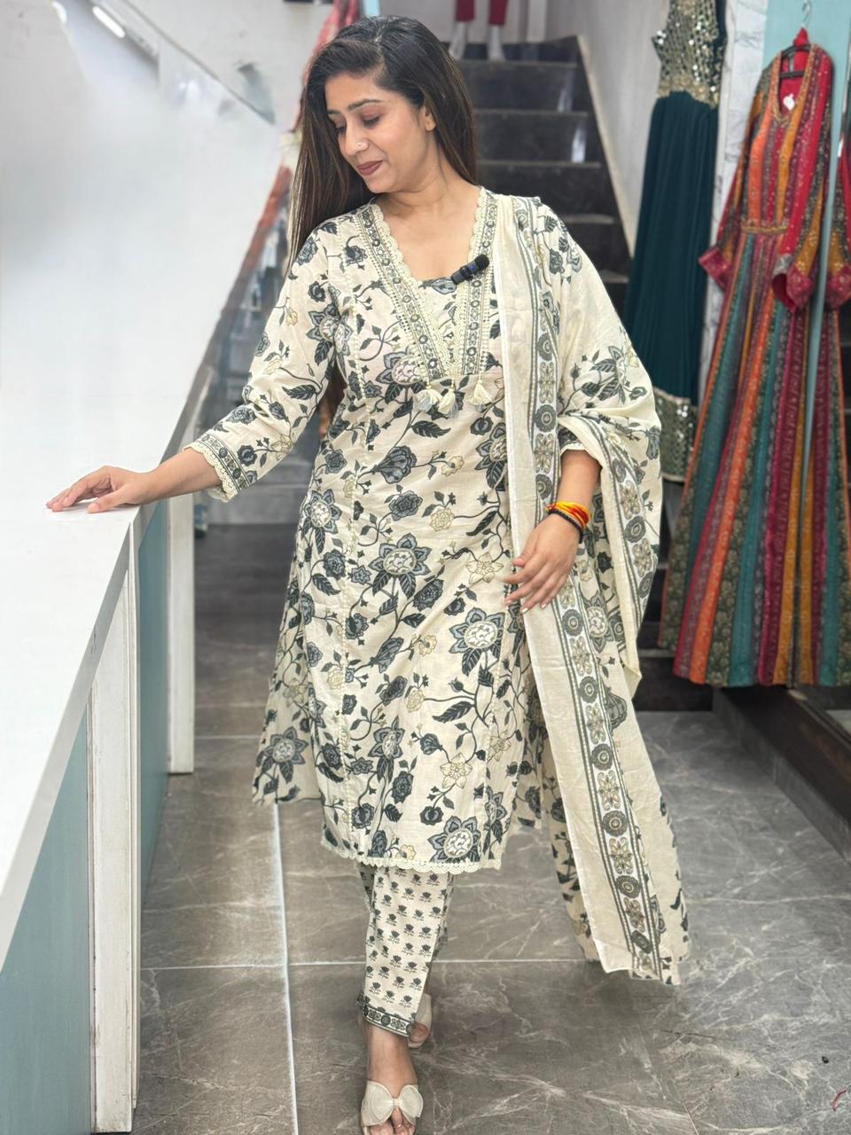 Badami Colour Cotton Pant Set