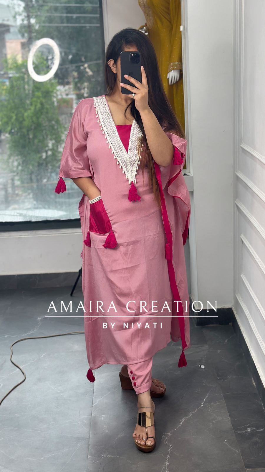 Chinon Fabric Kaftan Set