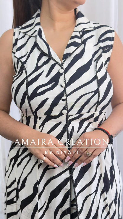 Zebra Print Two Piece Set