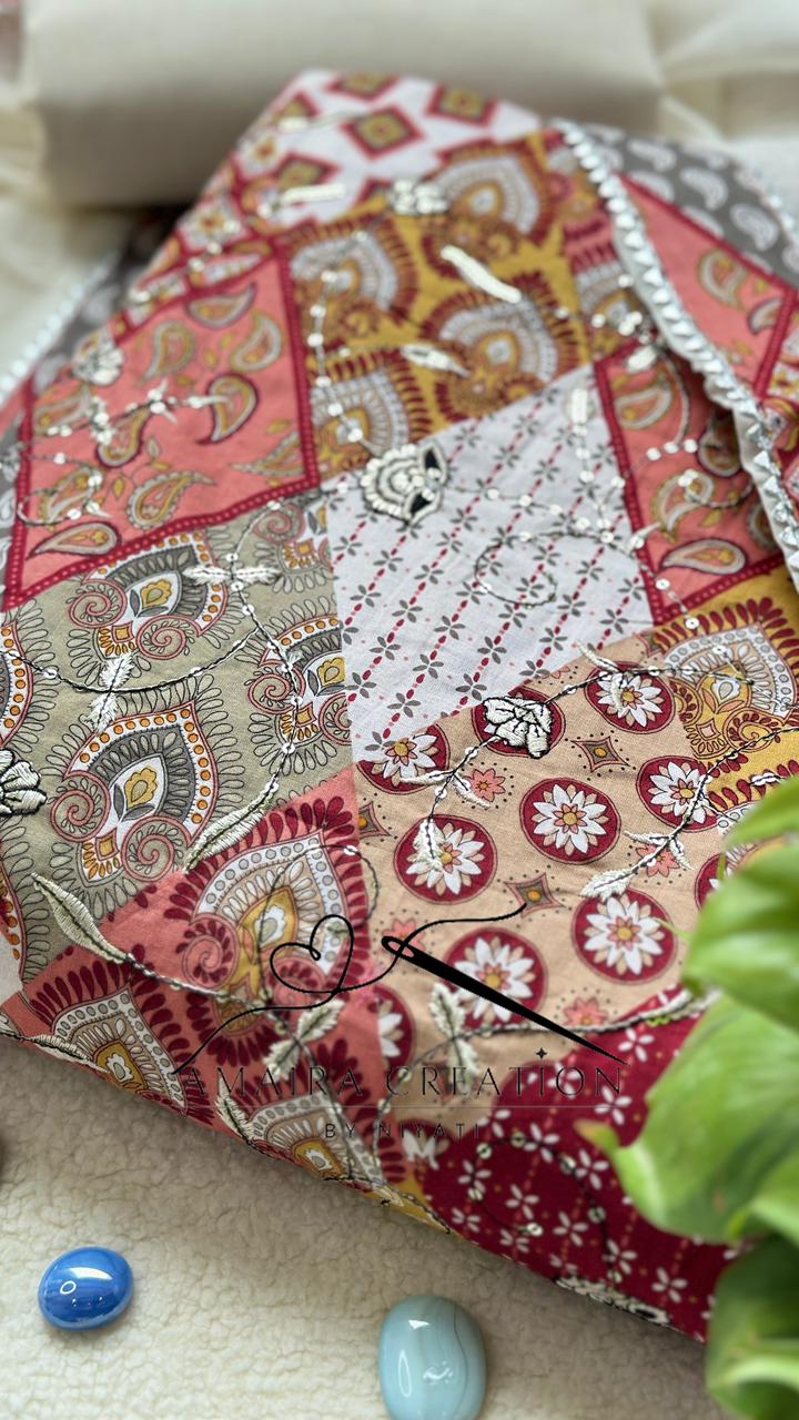 Ajrak Print Cotton Unstitch Suit