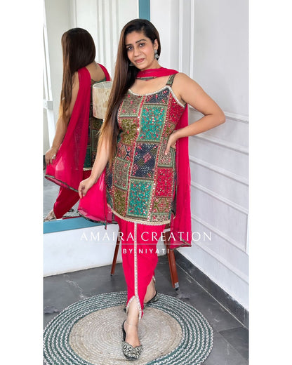 Multi Color Dhoti Set(Sleeves Available)