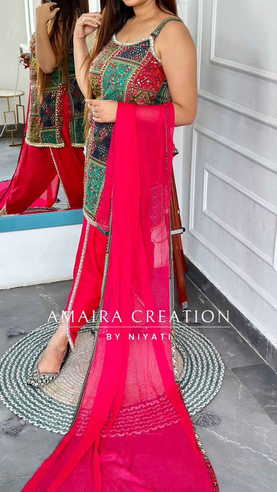 Multi Color Dhoti Set(Sleeves Available)