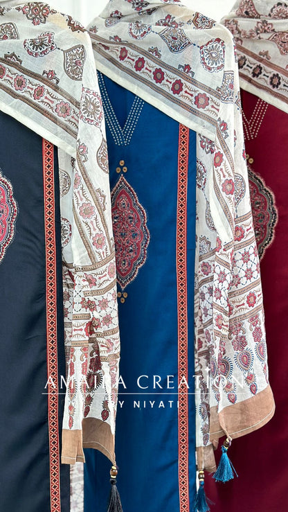 Reyon Cotton Fabric Unstitch Suit