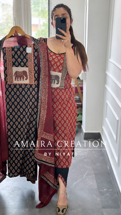 Rajasthani Print Designer Unstitch Suit