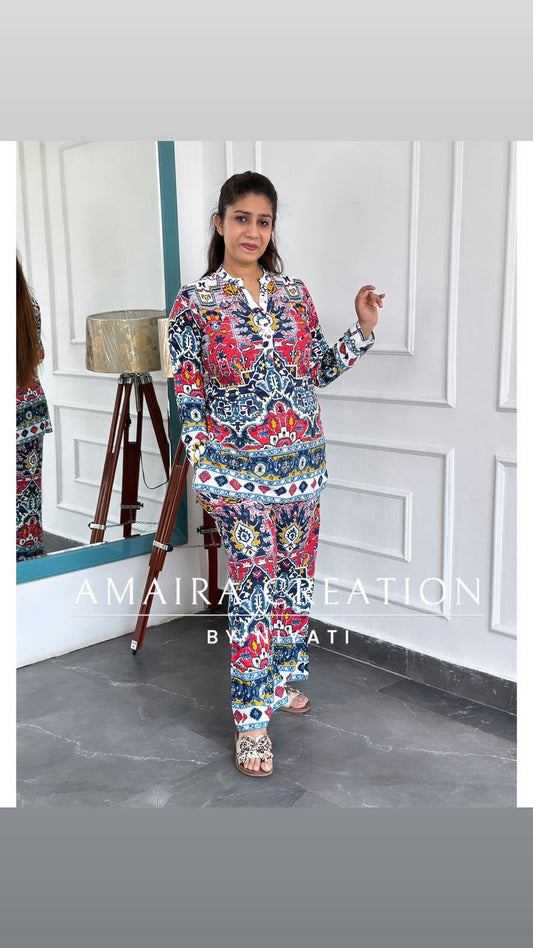 Printed Cotton Cord Set