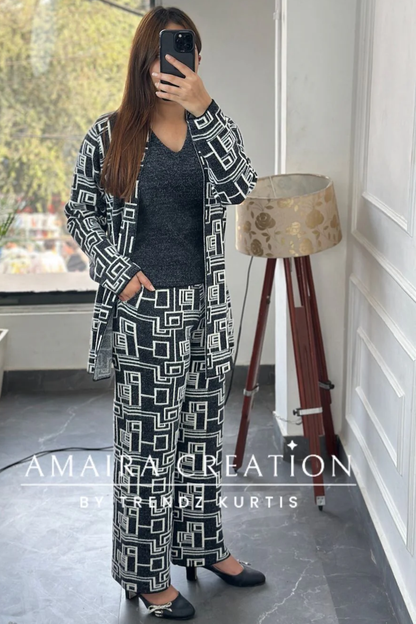 Premium Woolen Three Pc Indowestern Set