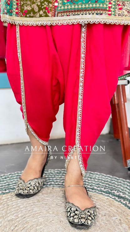 Multi Color Dhoti Set(Sleeves Available)