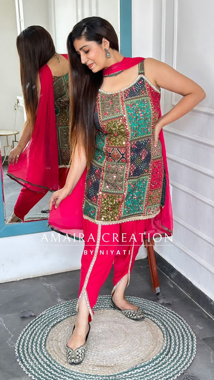 Multi Color Dhoti Set(Sleeves Available)