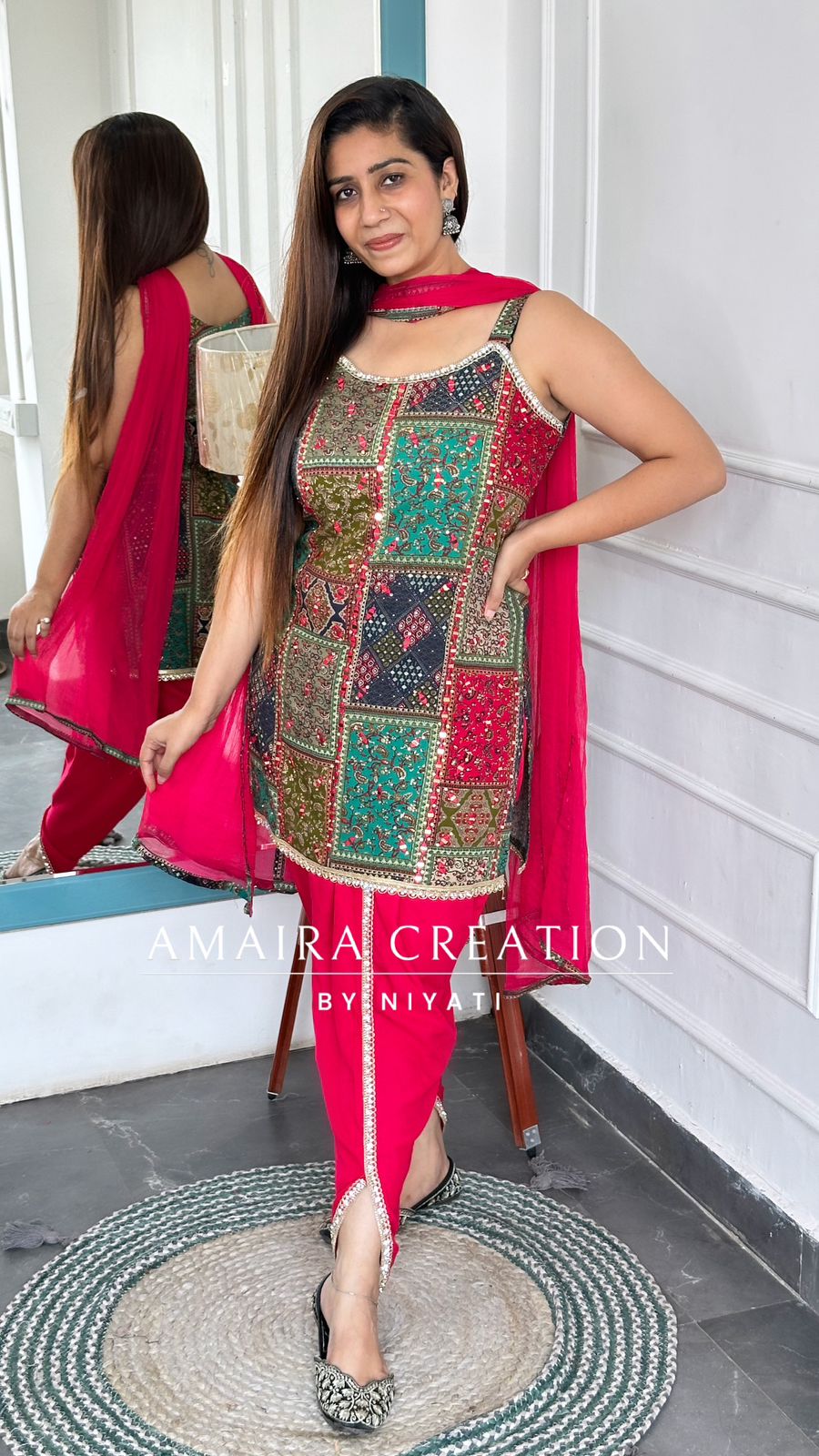 Multi Color Dhoti Set(Sleeves Available)