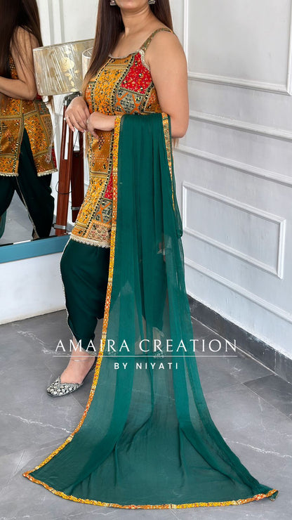 Multi Color Dhoti Set(Sleeves Available)