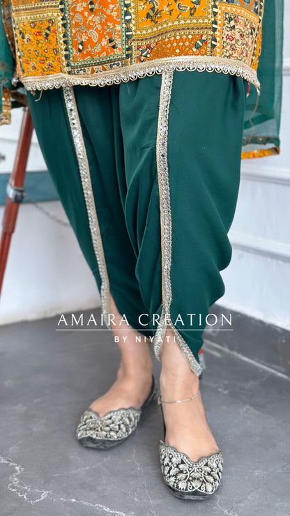 Multi Color Dhoti Set(Sleeves Available)