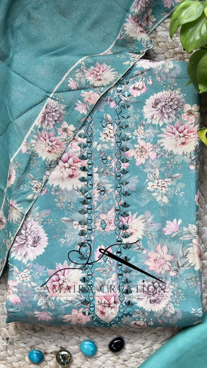 Muslin Fabric Unstitched Suit