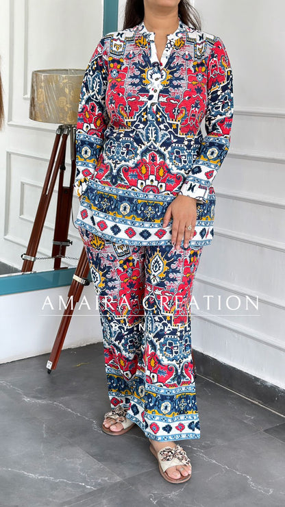 Printed Cotton Cord Set
