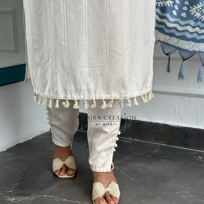 Cotton Suit With Printed Dupatta