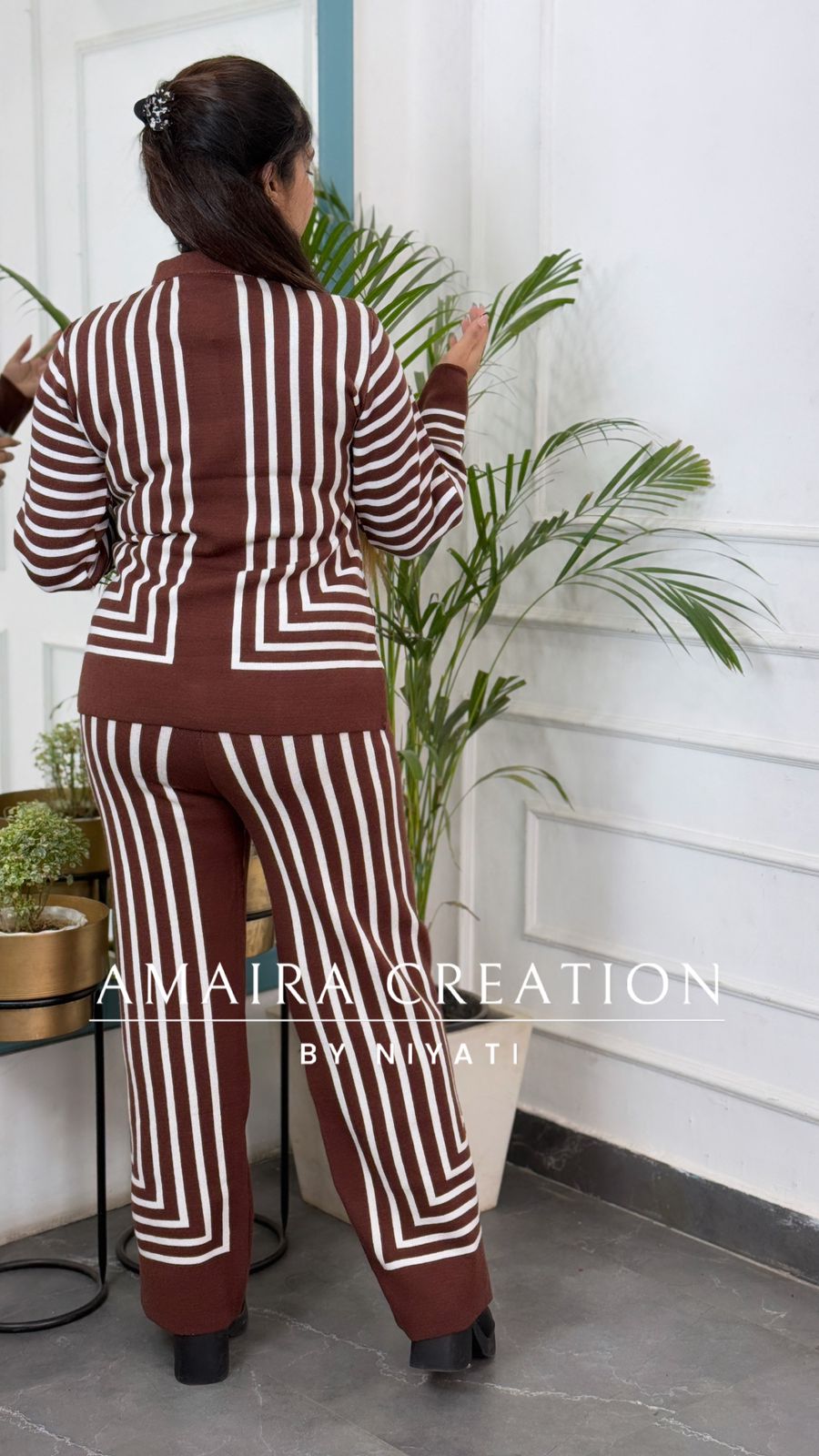 Zebra Print Bell Bottom Coord Set