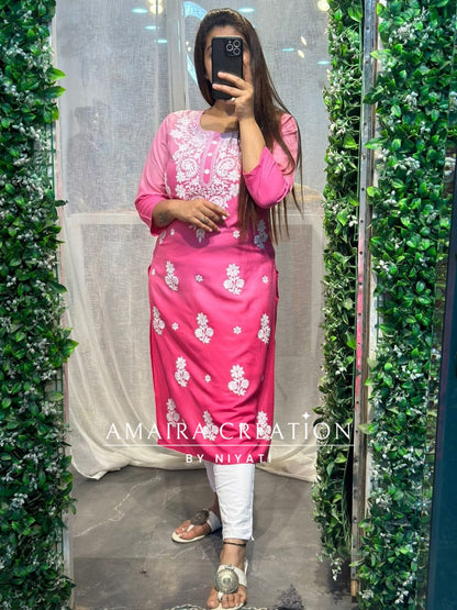 Ombre Lakhnavi Kurti