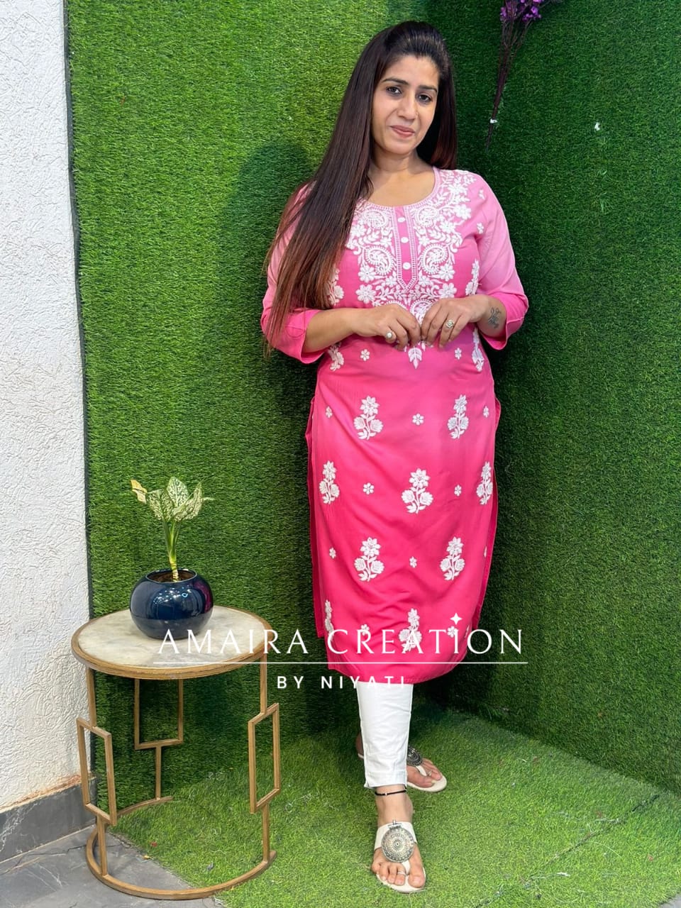 Ombre Lakhnavi Kurti