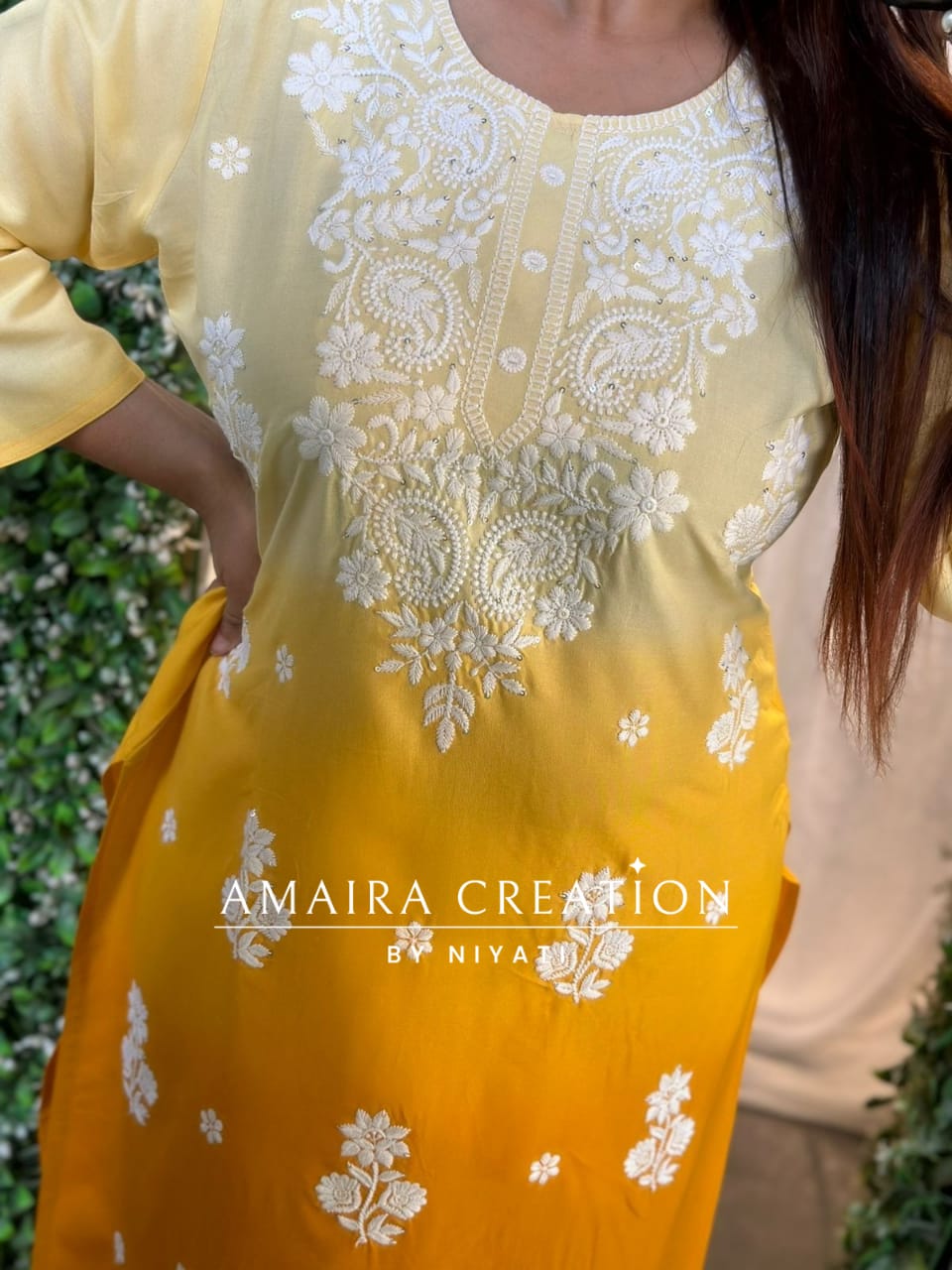 Ombre Lakhnavi Kurti