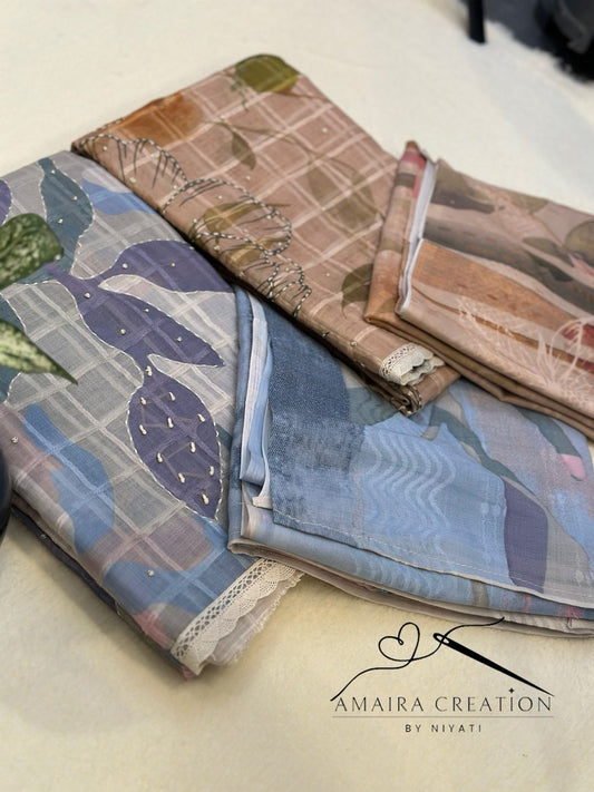 Linen Cotton Unstitched Suit