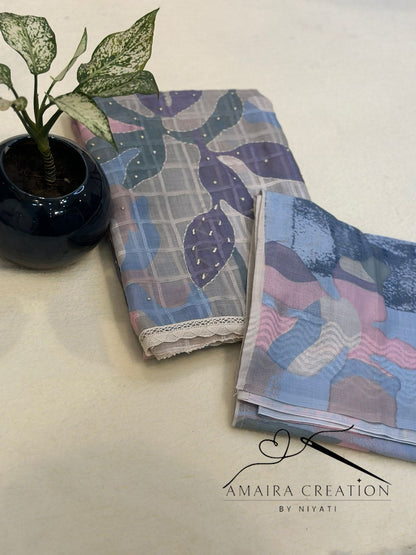 Linen Cotton Unstitched Suit