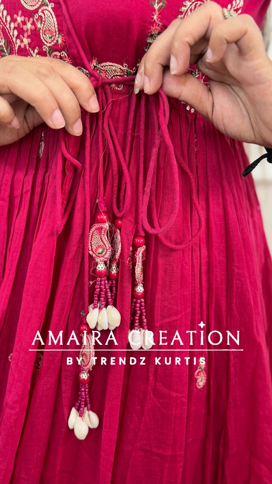 Premium Cotton Beautiful Anarkali Handwork Set