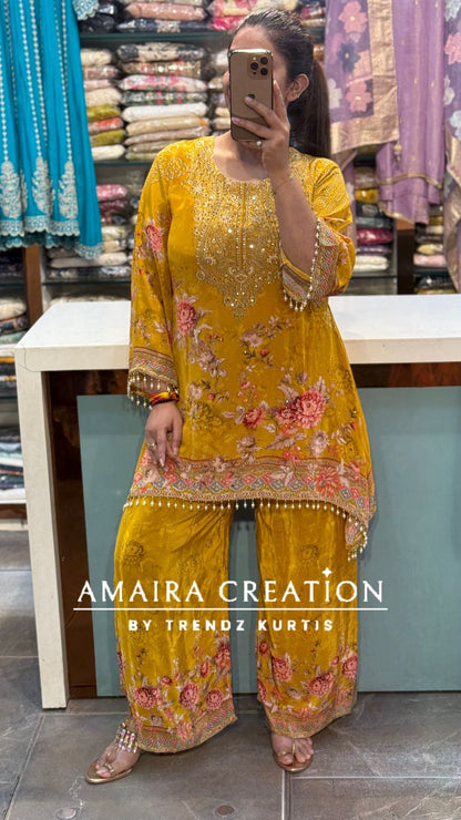 Designer crepe fabric c cut set