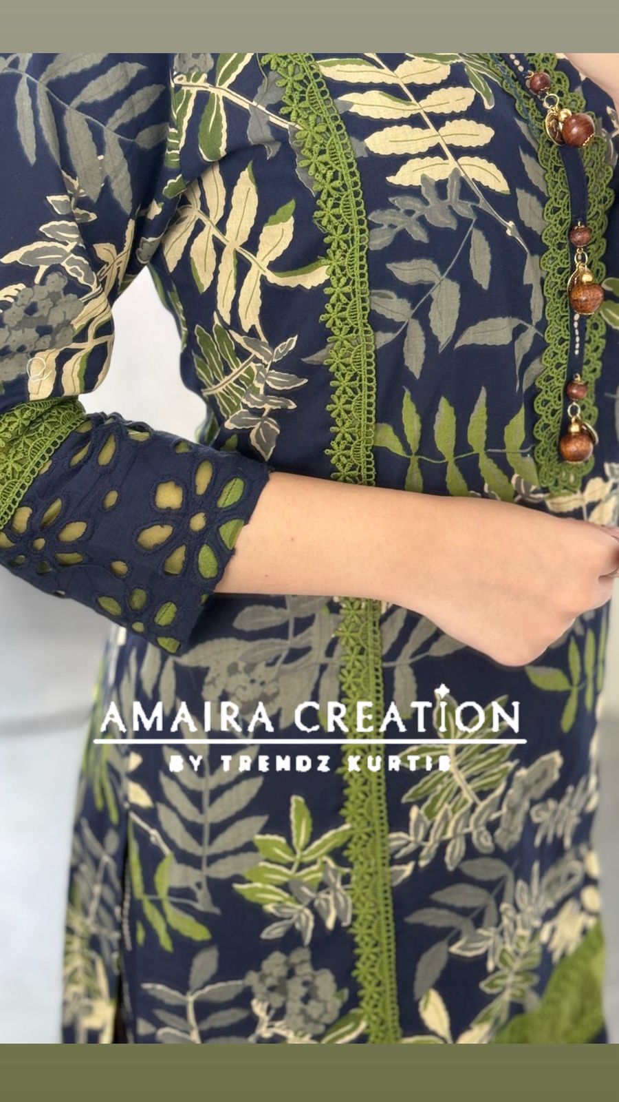 Premium Cotton Blue Green Stylish Suit Set