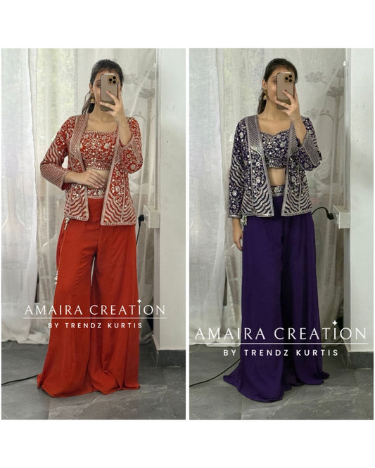Jacket Pattern Choli Divider Set
