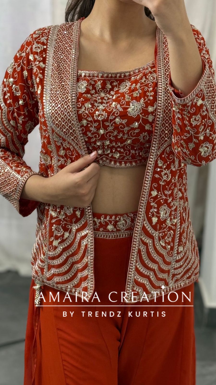 Jacket Pattern Choli Divider Set