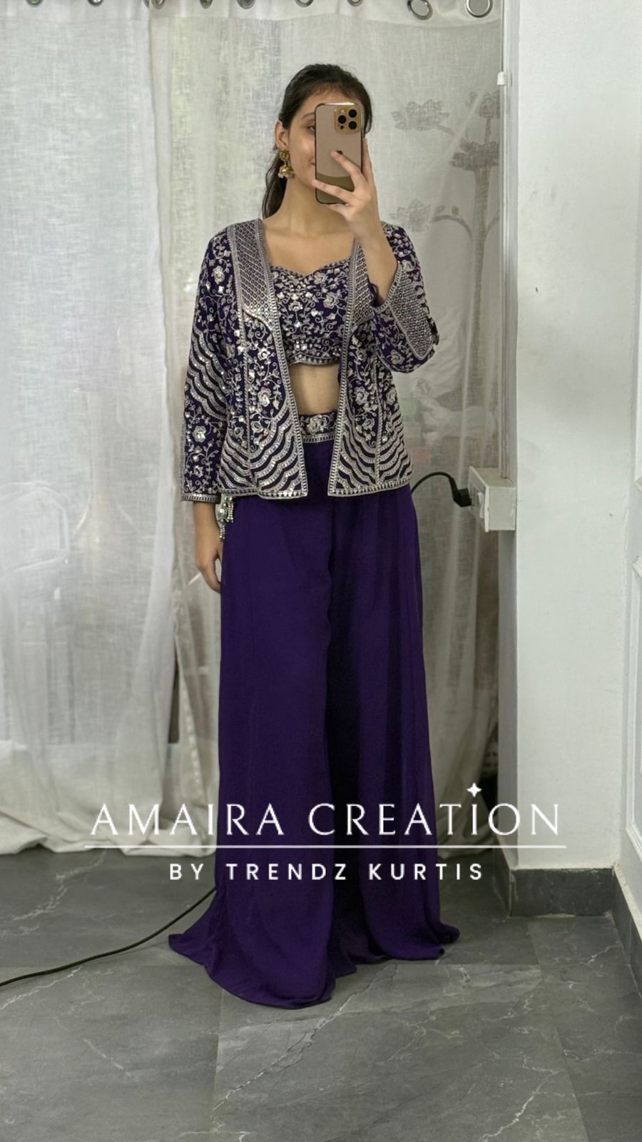 Jacket Pattern Choli Divider Set