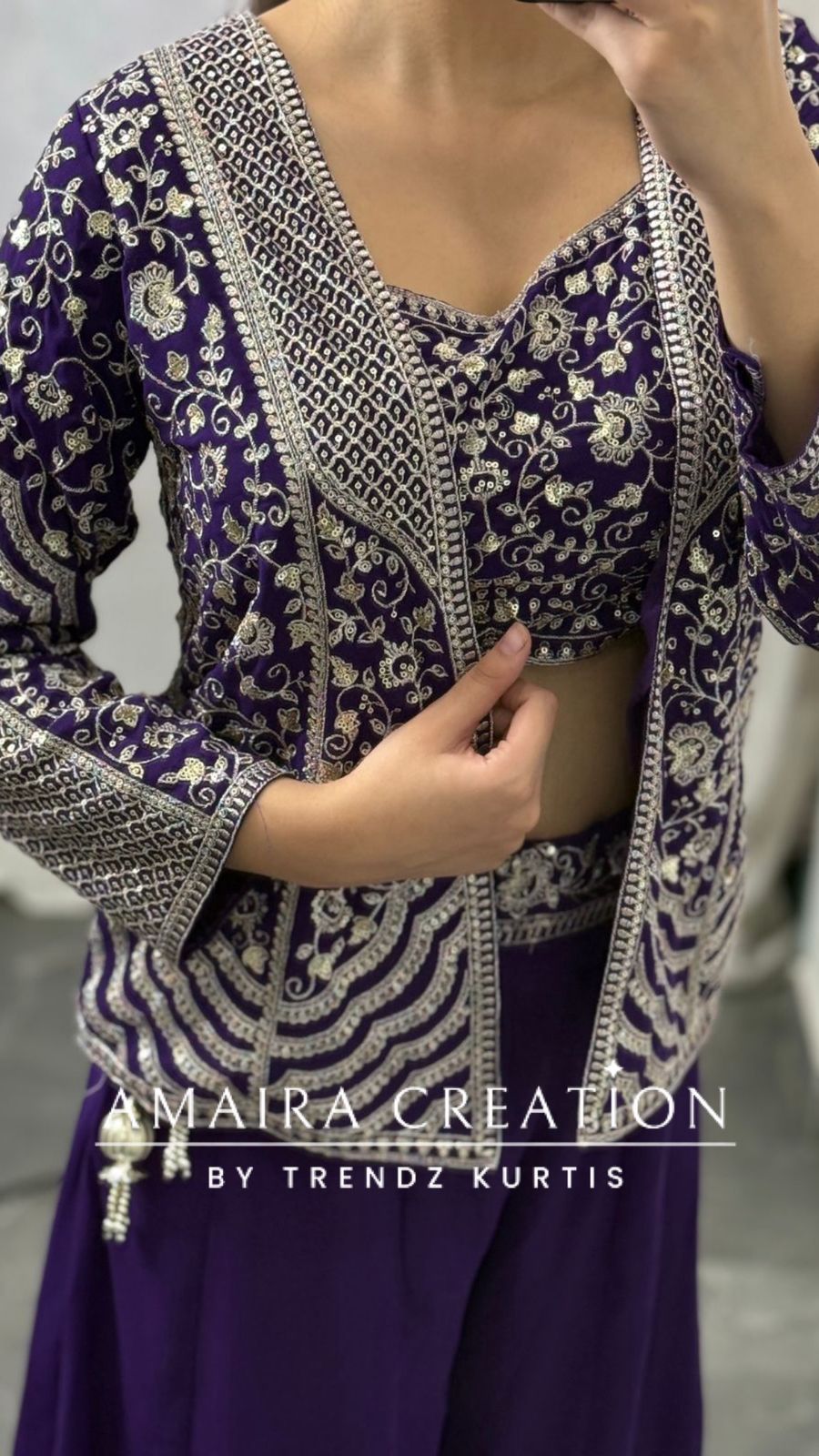 Jacket Pattern Choli Divider Set