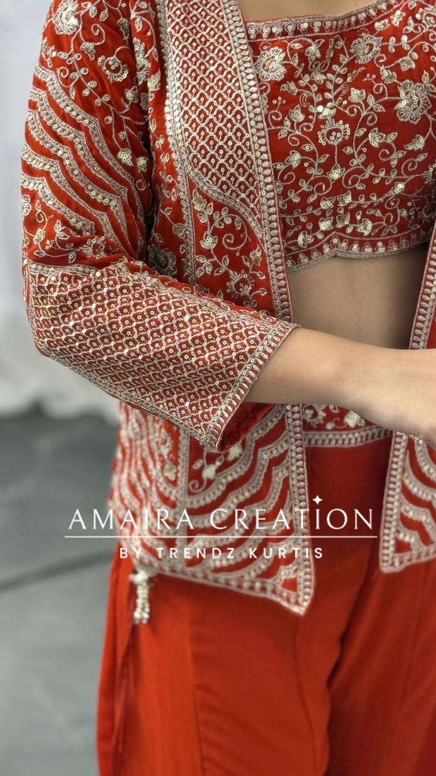 Jacket Pattern Choli Divider Set
