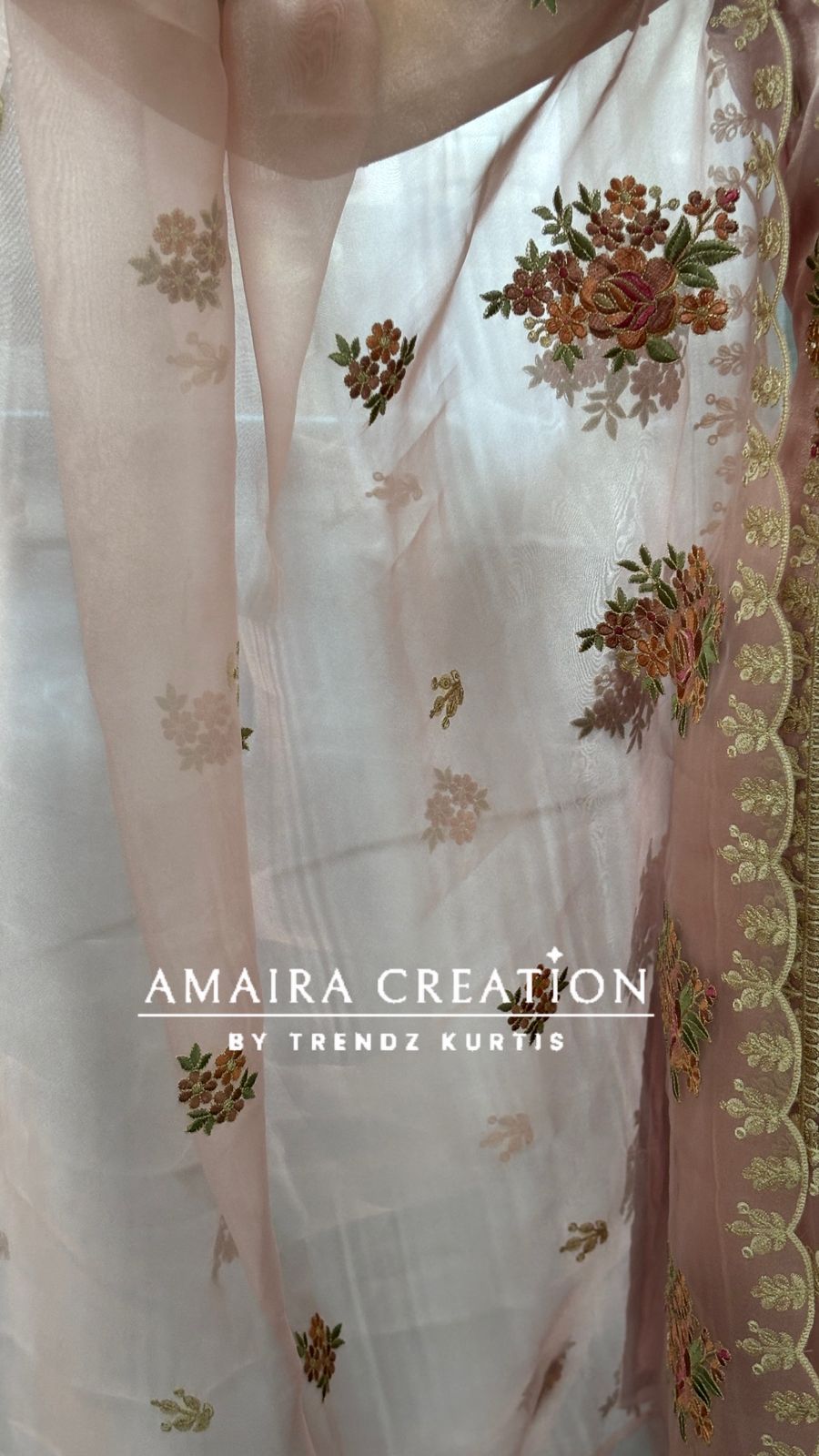Premium Organza Fabric Pant Set(17 inches sleeves available)